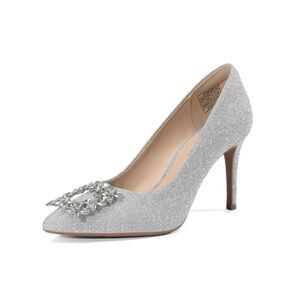 NWT Gorgeous DREAM PARIS 7.5 Silver Bling Pointed Toe Stiletto Sparkly Pumps
